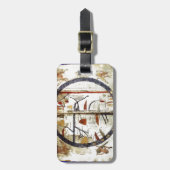 Oude wereldkaart, 12e eeuw bagagelabel (Voorkant verticaal)