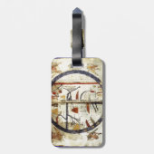 Oude wereldkaart, 12e eeuw bagagelabel (Achterkant verticaal)