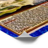 Oude wereldkaart 2 poster (Hoek)