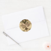 Oude Wereldkaart Adres Sticker (Envelop)