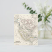  oude wereldkaart - Amerika Briefkaart (Staand voorkant)