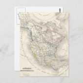  oude wereldkaart - Amerika Briefkaart (Voorkant / Achterkant)