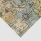 Oude Wereldkaart Antiek  Decoupage Document Tissuepapier (Detail)