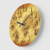 Oude Wereldkaart Antiek Geschiedenis Ontwerper Klo Grote Klok (Hoek)