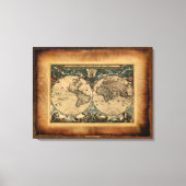 Oude Wereldkaart Art Poster Canvas Afdruk (Voorkant)