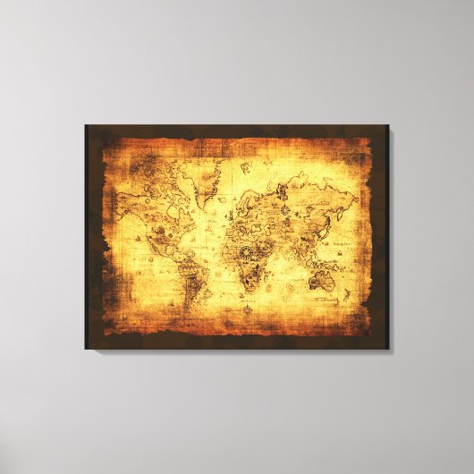 Oude Wereldkaart Art Print (Voorkant)