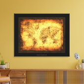 Oude Wereldkaart Art Print (Insitu (Woonkamer))