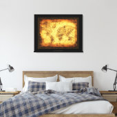 Oude Wereldkaart Art Print (Insitu (Slaapkamer))