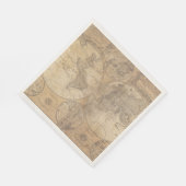 Oude Wereldkaart Baby Shower Verzameling Servet (Hoek)