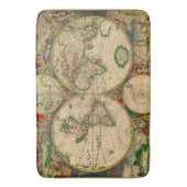 oude wereldkaart badmat (Voorkant Verticaal)