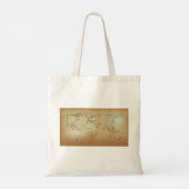 Oude Wereldkaart Boodschappentas Tote Bag (Achterkant)