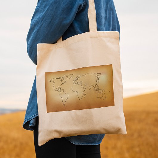 Oude Wereldkaart Boodschappentas Tote Bag