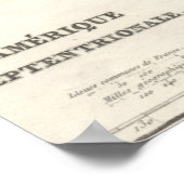 oude wereldkaart brengt Amerika in kaart Poster (Hoek)