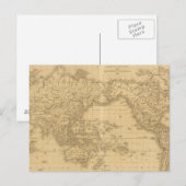 Oude Wereldkaart Briefkaart (Voorkant / Achterkant)
