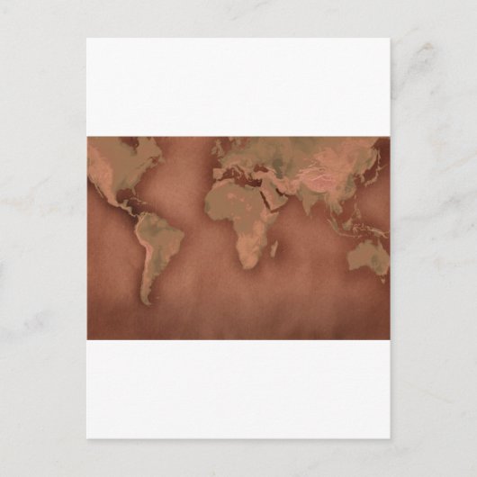 oude wereldkaart briefkaart (Voorkant)