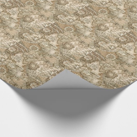 Oude Wereldkaart Cadeaupapier (Hoek)