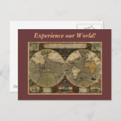 Oude Wereldkaart cadeaus Briefkaart (Voorkant / Achterkant)