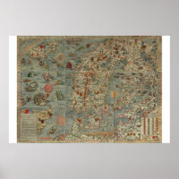 Oude Wereldkaart "Carta Marina"