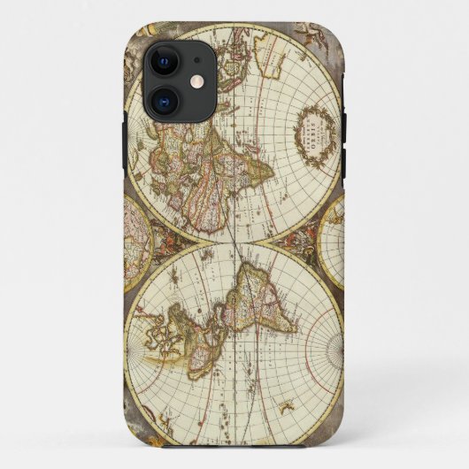 Oude Wereldkaart Case-Mate iPhone Case (Achterkant)