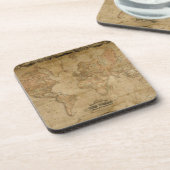 Oude Wereldkaart  Cork Onderzetters (Linkerzijde)