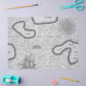 Oude Wereldkaart die Kaart op Grijze Ontkoppeling  Tissuepapier (Craft)