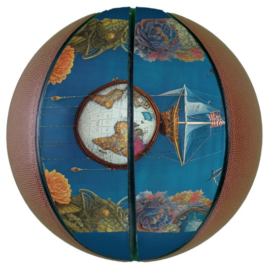 Oude Wereldkaart door CallisC Basketbal (Verticaal)