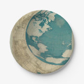 Oude  Wereldkaart door CallisC Papieren Bordje (Voorkant)