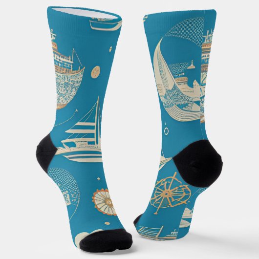 Oude Wereldkaart door CallisC Sokken (Gebogen)