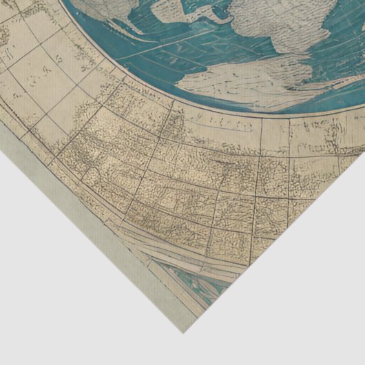 Oude  Wereldkaart door CallisC Tissuepapier (Detail)