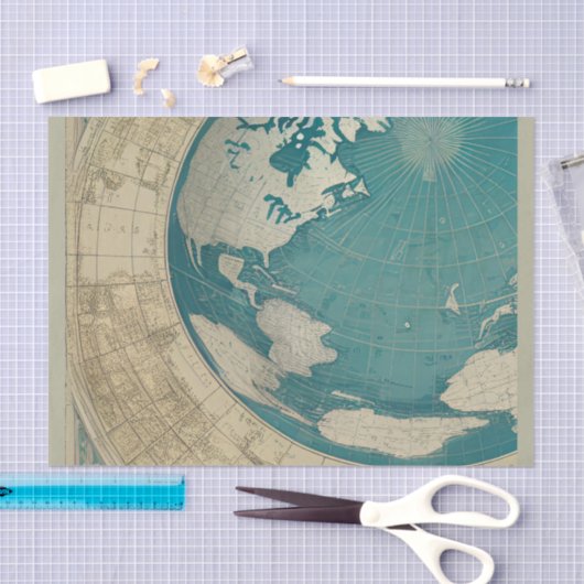 Oude  Wereldkaart door CallisC Tissuepapier (Craft)