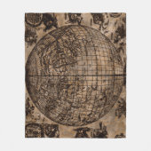 oude Wereldkaart Fleece Deken (Voorkant)