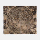  oude Wereldkaart Fleece Deken (Voorkant (Horizontaal))