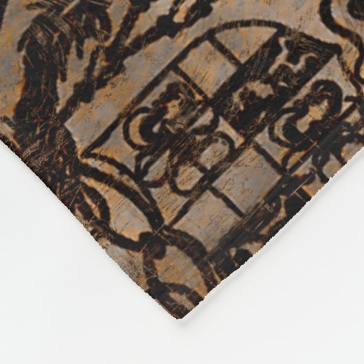  oude Wereldkaart Fleece Deken (Hoek)