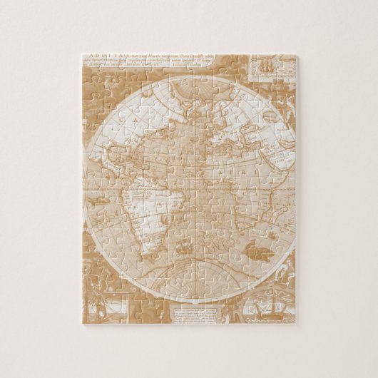 Oude Wereldkaart Foto Puzzle Legpuzzel (Verticaal)