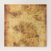 Oude Wereldkaart: gebrandschilderd perkament  Legpuzzel (Horizontaal)
