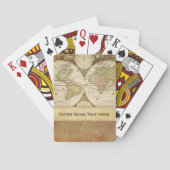  Oude Wereldkaart Gepersonaliseerd Speelkaarten (Achterkant)