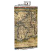 Oude Wereldkaart Heupfles (Rechts)