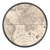 Oude Wereldkaart Hockey Puck (Voorkant)