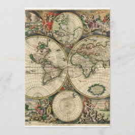 Oude wereldkaart kaart