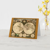  oude Wereldkaart Kaart (Gele Bloem)