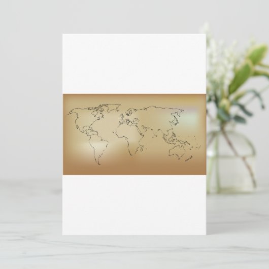 Oude Wereldkaart Kaart (Staand voorkant)