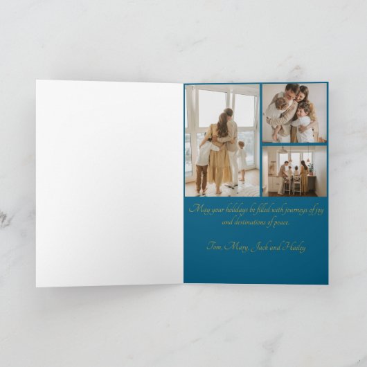 Oude Wereldkaart kerstboom Kaart (Binnen)