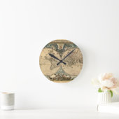 Oude Wereldkaart - klok (Huis)