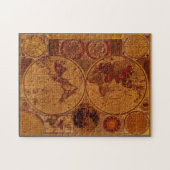 Oude Wereldkaart kunst puzzel Legpuzzel (Horizontaal)