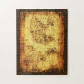 Oude Wereldkaart  kunst puzzel Legpuzzel (Verticaal)