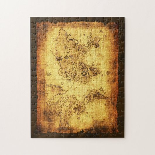 Oude Wereldkaart  kunst puzzel Legpuzzel (Verticaal)