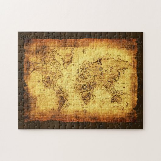 Oude Wereldkaart Legpuzzel (Horizontaal)
