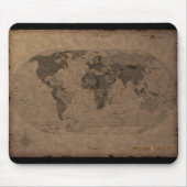 Oude Wereldkaart Mousepad Muismat (Voorkant)