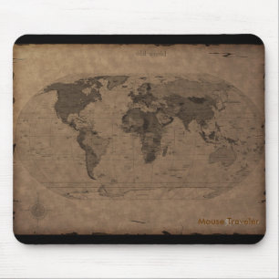 Oude Wereldkaart Mousepad Muismat