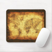 Oude Wereldkaart Mousepad Muismat (Met muis)
